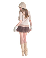 キャラメル ニット ハーフップ [BEIGE]