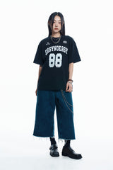 88 Football Short Sleeve T-Shirt - BLACK