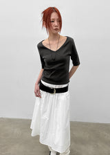 [MADE] Senco V-Neck Half-Sleeve Tee