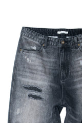 DESTROYED PAINTING WASHED DENIM (BLACK)