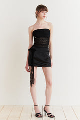 BELLA SCARF TOP black