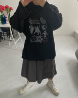(Unisex) HXドローイングワッフルニット (4C)