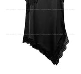 EL Unbalance Lace Satin One Piece