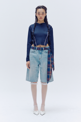 STITCH CROP HOODIE