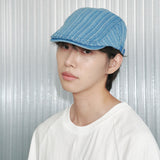 ステッチストライプ ハンチングキャップ (Blue Denim)