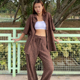 BROWN KNIT SHIRT