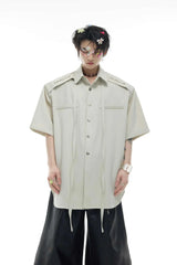 リボンディテールシャツTシャツ