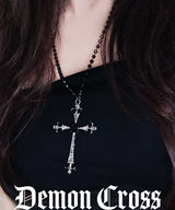 Demon Black Cross Necklace