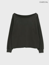 [MADE] Chippy Boatneck Print Long Sleeve T-shirt