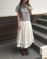 ラユフリルカンカンベンダブルロングスカート
