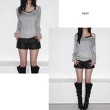 mist flow v-neck T (4color)