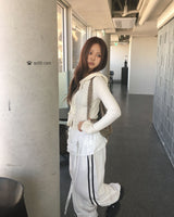 レイヤードラインスカートパンツ