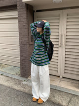 SLAB PINTUCK WIDE JEANS (3C)
