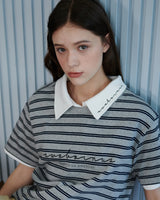 ストライプロゴTシャツ [GRAY]