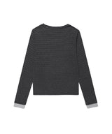 ストライプド ミュージック ノート LS Tシャツ(CV2GFFT554A)