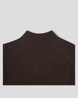 (UNISEX) ショルダー ハーフ ジップアップ ラグラン ニット