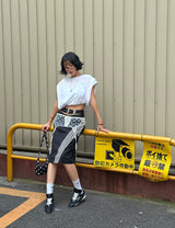 Pad string pintuck oversized fit sleeveless