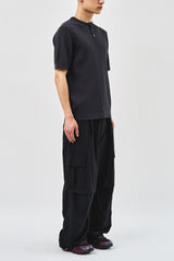 Raw Button Henleyneck Knit (5color)