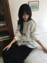 シースルーレイヤリングスカート