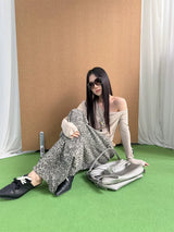 Leopard Cool Wide Curved Pants