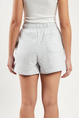 TEMPUS パッチショートパンツ (WHITE MELANGE)