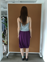 Draped balloon skirt (3color)