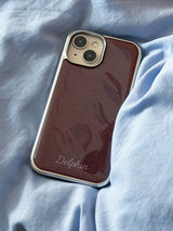 EMBROIDERY KNIT EPOXY CASE_BROWN