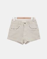 Qupen Washed Cotton Shorts