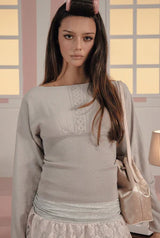 Dewy off top - beige gray 