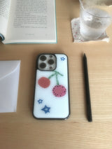 Cherry Glass Bumper Case ( White )