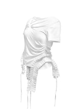 PLEATS RAIVE TOP . WHITE