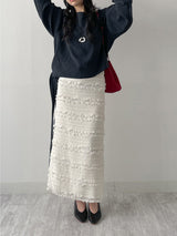 Bao Lace H-line Long Skirt
