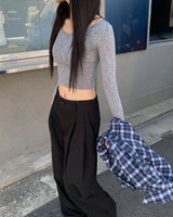 Pintuck banding slacks