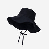 ナイロンストラップワイドバケットハット (Black)