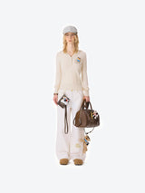 13DE MARZO Pilot Bear Travel Bag Smal Brown