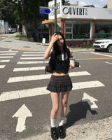 チェックプリーテッドスカート