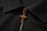 SIGNATURE SPRAY WASHED ZIP UP WAFFLE SHIRT