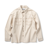 Two Pocket Western Denim Shirt - Cream