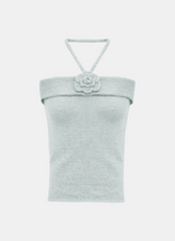 Rove Flower Halter Knit Top