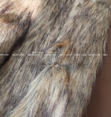 High-quality hooded fake fur jacket