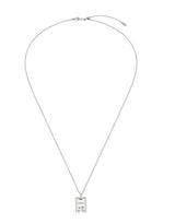 26SS★ [Premium Plating] Volume Square AB(W) H BAR Necklace L