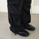 Shuble ジッパーピンタックカーゴナイロンツーウェイパンツ