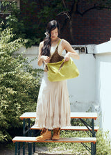 cobaltiny suede bag (lime)