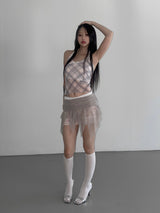 フリップメッシュレイヤードスカート(3 color)