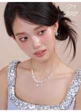ファンタジームーンジェムストーンパールネックレス