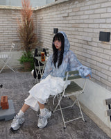 Summer Flower See-Through Windbreaker Windbreaker