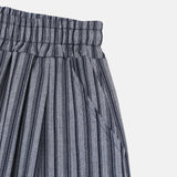 パス リネン ストライプド パンツ