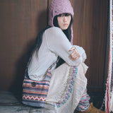 hippie button cross bag pink