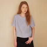 Wrinkle Crop Tee Violet