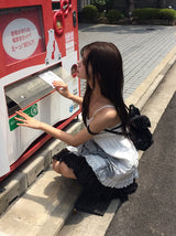 ルッケン フリル ビスチェ スリーブレス ミニ ワンピース